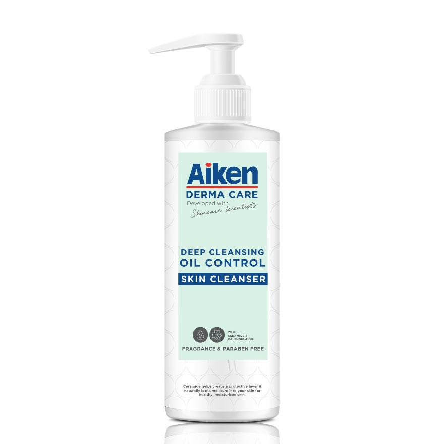 AIKEN Derma Care Deep Cleansing Oil Control Cleanser 150g Purifying Facial Wash Sebum Control Acne Care Refreshing Foaming Cleanser Minimizes Pores Non Drying Formula for Oily Combination Skin Daily Use - View 2 of 3