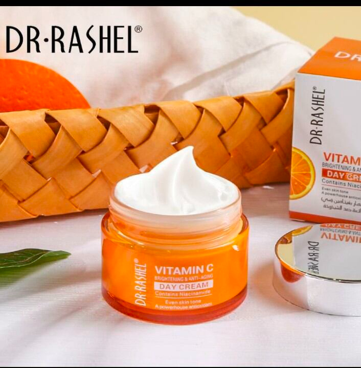 Dr Rashel Vitamin C Day and Night Cream 50g Brightening Moisturizer Anti Dark Spots Hydrating Skin Repair Cream Radiance Boosting Anti Aging Daily Use Lightweight Glow Formula for All Skin Types - View 2 of 3