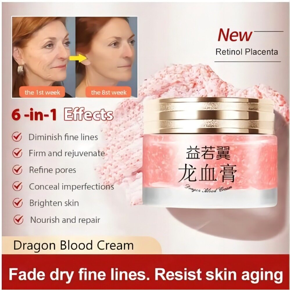 Night Repair Dragon Blood Cream with Retinol Anti Aging Night Moisturizer Dark Spot Corrector Skin Renewal Repair Cream Reduces Fatigue Fine Lines Luminous Youthful Glow Hydrating Face Cream - View 3 of 3