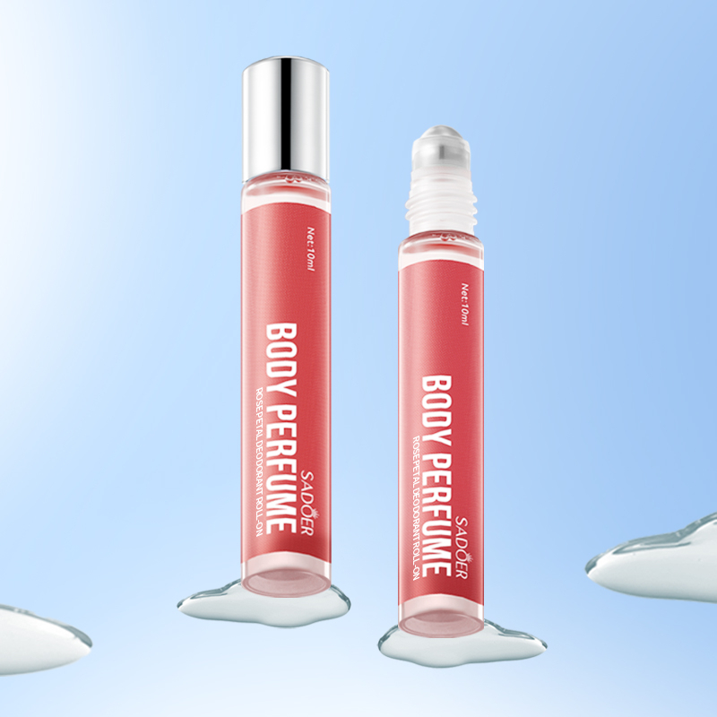 ROREC SADOER Rose Petal Deodorant Roll-On Body Perfume Fragrance 10ml Long-Lasting Floral Scent Antiperspirant Gentle Skin Brightening Daily Use Travel Size Refreshing Odor Protection Unisex Care - View 3 of 3