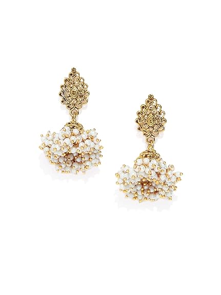 Zaveri Pearls Antique Gold Tone Traditional Jhumki Earring For Women-ZPFK7450 - Related product