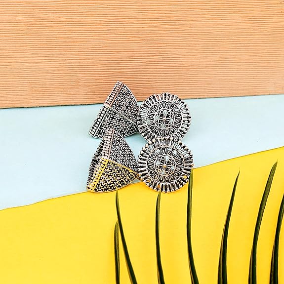  Frill Earrings For Women Floral Vintage Design Traditional Drop Jhumke For Women Girls Love Gifts 12 Pair of Earrings - View 6 of 6