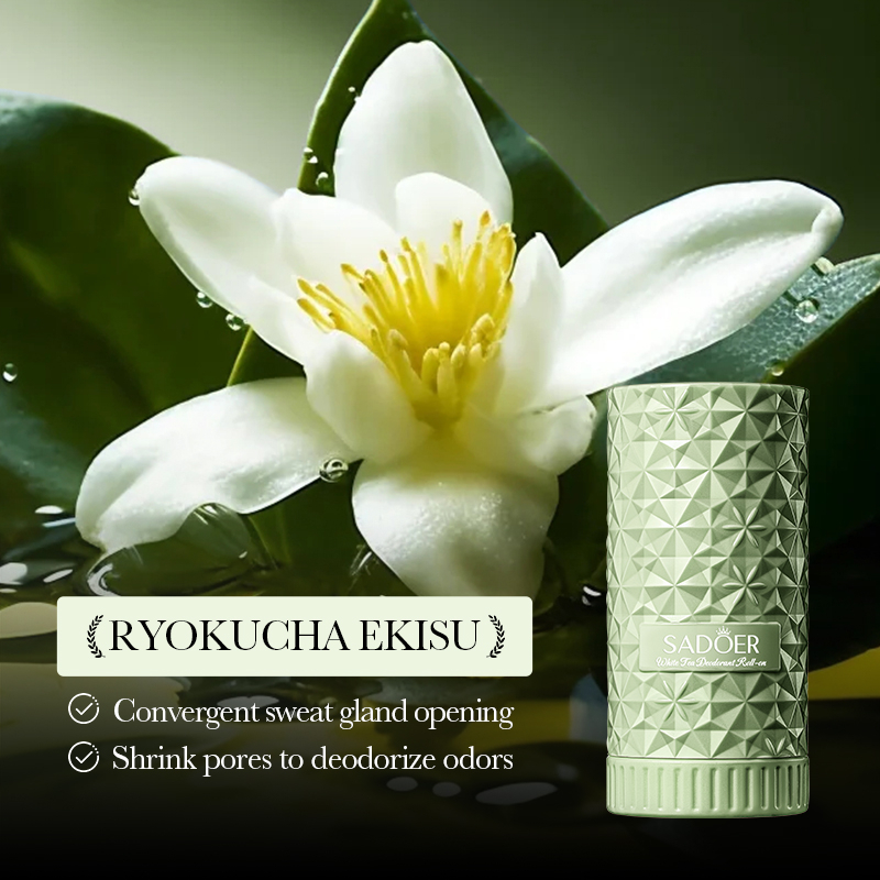 ROREC SADOER White Tea Body Perfume Deodorant Roll-On 40ml Long-Lasting Fresh Fragrance Antiperspirant Gentle Skin Care Daily Use Refreshing Odor Protection Moisturizing Smooth Underarm Unisex - View 3 of 3
