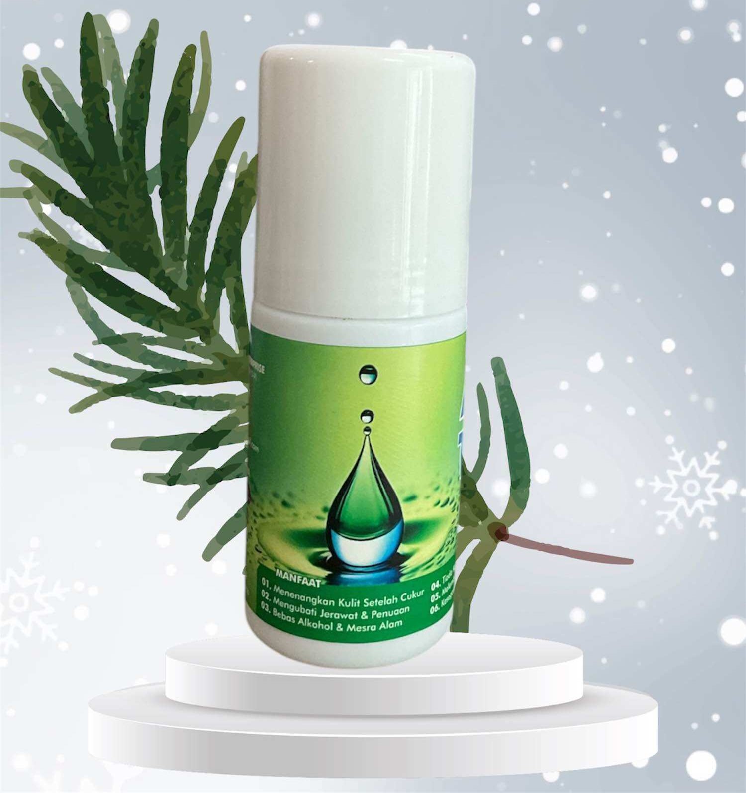 Semulajadi Tawas Roll-On Deodorant 50ml Natural Alum Crystal Antiperspirant Long-Lasting Odor Protection Gentle Skin Care Daily Use Refreshing Non-Sticky Underarm Freshness Unisex Travel Friendly - View 2 of 2