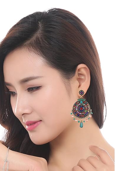 YouBella Jewellery Bohemian Multi-Color Earrings for Girls and Women - View 4 of 4