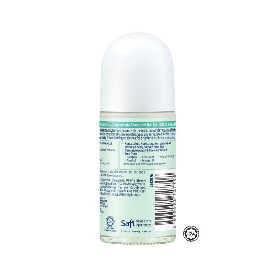 SAFI Hijabista Bodycare Antibacterial Deodorant Roll-On Dry Fresh 50ml Long-Lasting Odor Protection Antibacterial Care Underarm Freshness Quick Dry Gentle Skin Formula Daily Use - View 2 of 3