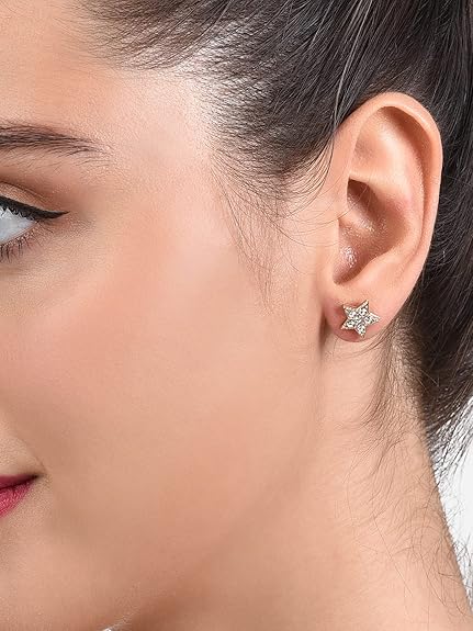 Zaveri Pearls Set Of 25 Gold Tone Smart Casual Wear Studs & Hoop Earrings For Women-ZPFK14053 - View 3 of 4