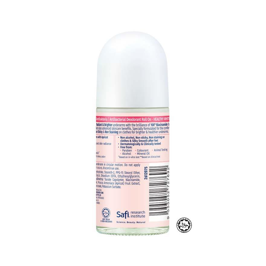 SAFI Hijabista Bodycare Antibacterial Deodorant Roll-On Healthy White 50ml Long-Lasting Odor Protection Antibacterial Underarm Care Brightening Freshness Quick Dry Gentle Skin Daily Use Feminine Care - View 2 of 3