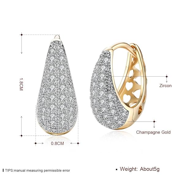 YouBella Jewellery Gold Plated Crystal Earrings for Girls and Women - View 3 of 4
