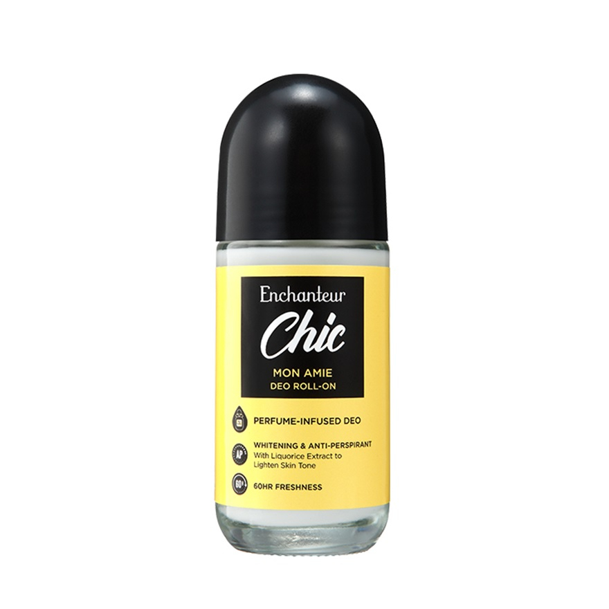ENCHANTEUR Chic Roll-On Mon Amie 50ml Long-Lasting Floral Fragrance Deodorant Antiperspirant Underarm Care Gentle Skin Formula Daily Use Odor Protection Smooth Fresh Feminine Elegance - View 2 of 3