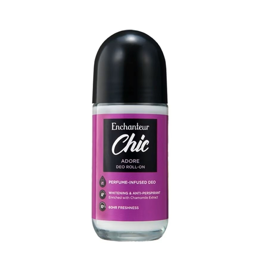 ENCHANTEUR Chic Roll-On Adore 50ml Long-Lasting Romantic Floral Fragrance Deodorant Antiperspirant Underarm Care Gentle Skin Formula Daily Use Odor Protection Smooth Fresh Feminine Elegance - View 3 of 3