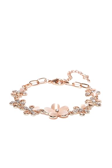 YouBella Jewellery Bracelets for Women Stylish Rose Gold Plated Crystal Bracelet Bangle Jewellery for Girls and Women - View 2 of 5