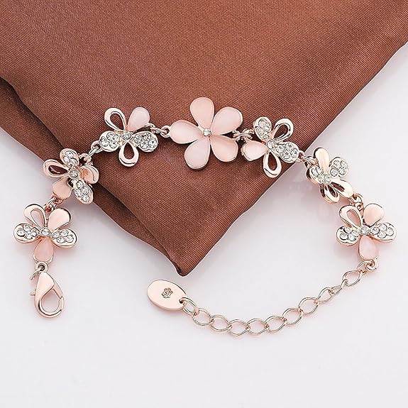 YouBella Jewellery Bracelets for Women Stylish Rose Gold Plated Crystal Bracelet Bangle Jewellery for Girls and Women - View 5 of 5