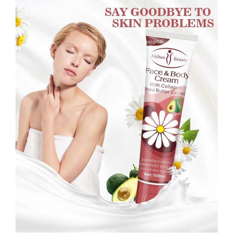 Body Cream with Collagen Shea Butter 100ml Deep Hydrating Moisturizer Skin Soothing Nourishing Care Smooth Soft Skin Daily Use Repair Dry Skin Elasticity Boost Glow Care - View 2 of 3