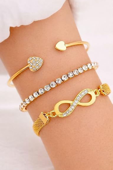 Artifi Gold Bracelet for Men & Women | Adjustable Designer Bangle with Blue Evil Eye Charm | Anti Tarnish Fashion Jewelry | Stylish Daily Wear Bracelet Gift for Unisex Adults - View 4 of 4
