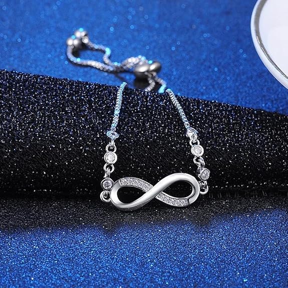 Shining Diva Fashion Latest Stylish Crystal Charm Bracelet for Women and Girls - View 2 of 5