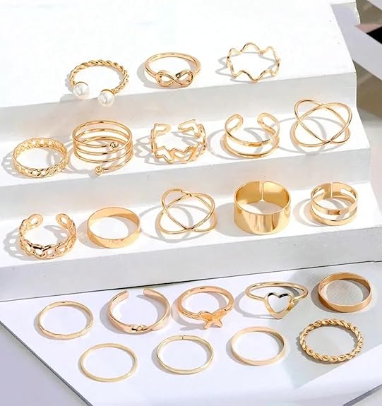 YouBella Fashion Jewellery Celebrity Inspired Combo of Latest Stylish Stackable Kunckle Rings Set for Women and Girls - View 2 of 3