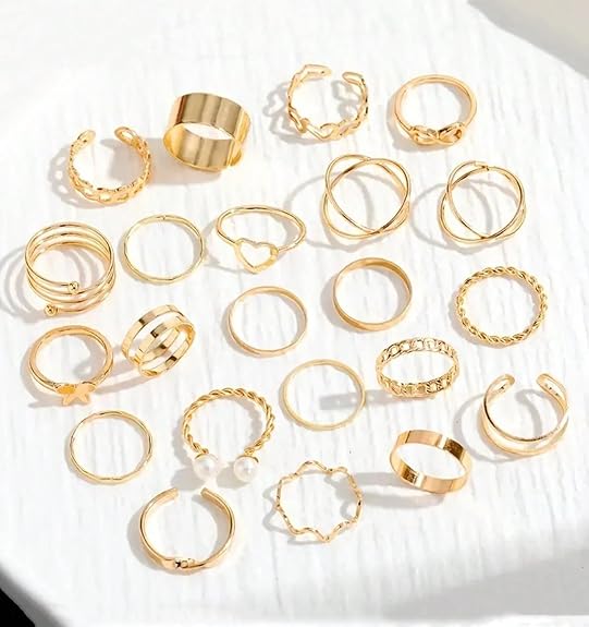 YouBella Fashion Jewellery Celebrity Inspired Combo of Latest Stylish Stackable Kunckle Rings Set for Women and Girls - View 3 of 3