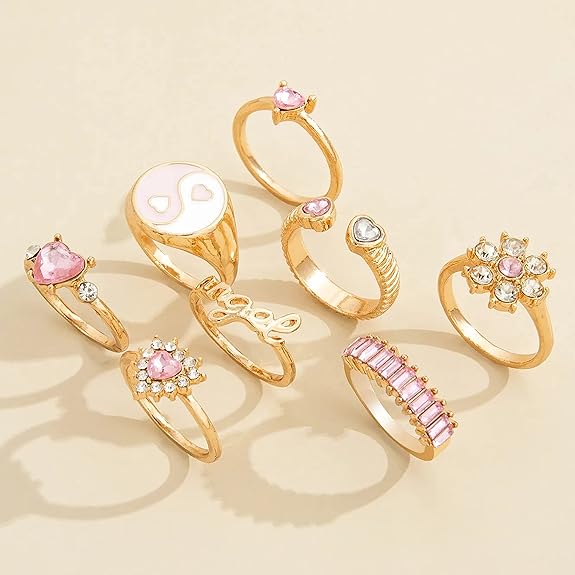 Fashion Frill Stackable Rings For Girls Finger Ring Oxidized Free Size Silver Plated AD Free Size Silver Boho Midi Finger Rings For Women Girls Ring Jewellery Combo Set - View 3 of 5