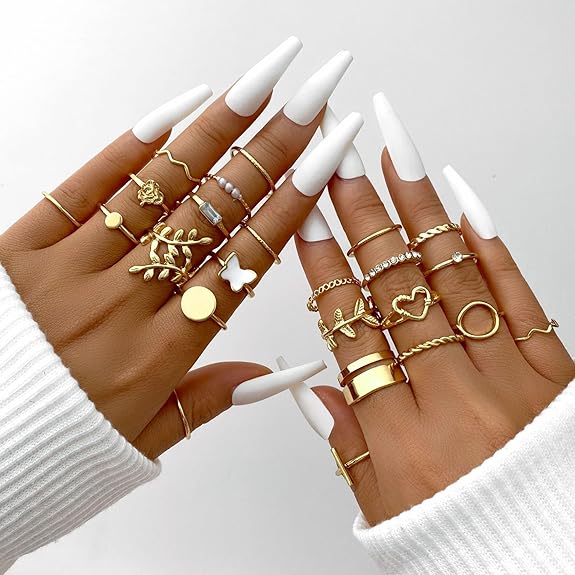 Shining Diva Fashion Latest Stylish Gold Plated Rings for Women and Girls - View 2 of 5