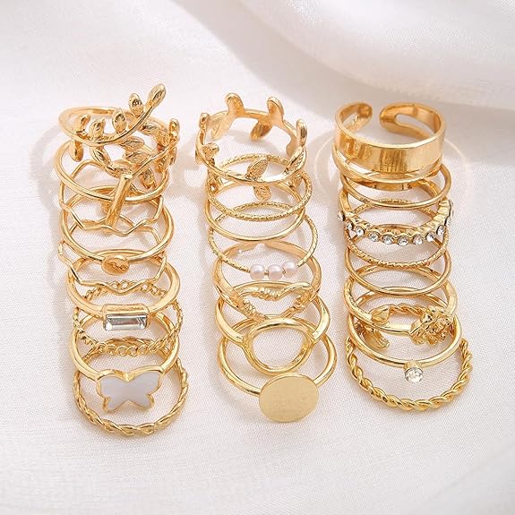 Shining Diva Fashion Latest Stylish Gold Plated Rings for Women and Girls - View 4 of 5