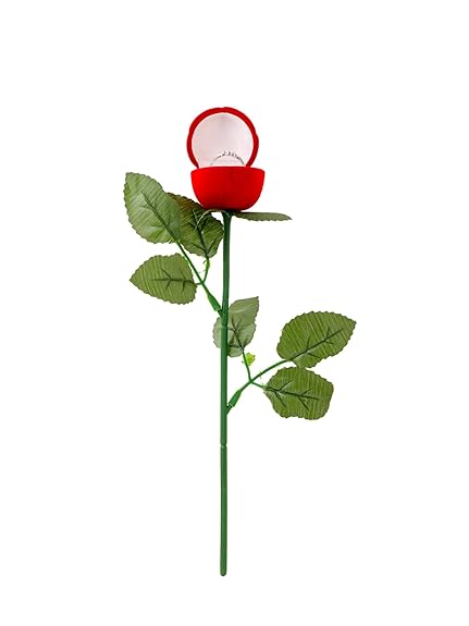 Yellow Chimes Valentine Gift for Girls Rings For Women Adjustable Silver Ring with Velvet Red Rose Ring Box | Valentine Special Finger Ring for Girls | Birthday Anniversary Gift For Girlfriend Wife - View 6 of 6