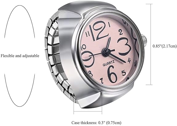 YouBella Valentine Gifts Jewellery Stylish Unisex Finger Ring Pink Watch for Girls/Women/Men/Boys - View 2 of 3