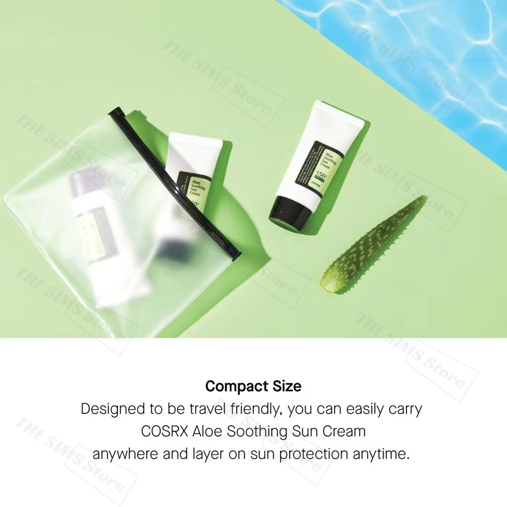 COSRX Aloe Soothing Sun Cream SPF50+ PA+++ 50ml Hydrating Sunscreen Lightweight Moisturizing UV Protection Soothing Aloe Vera Daily Facial Sunblock for Sensitive Skin Korean Skincare - View 3 of 3