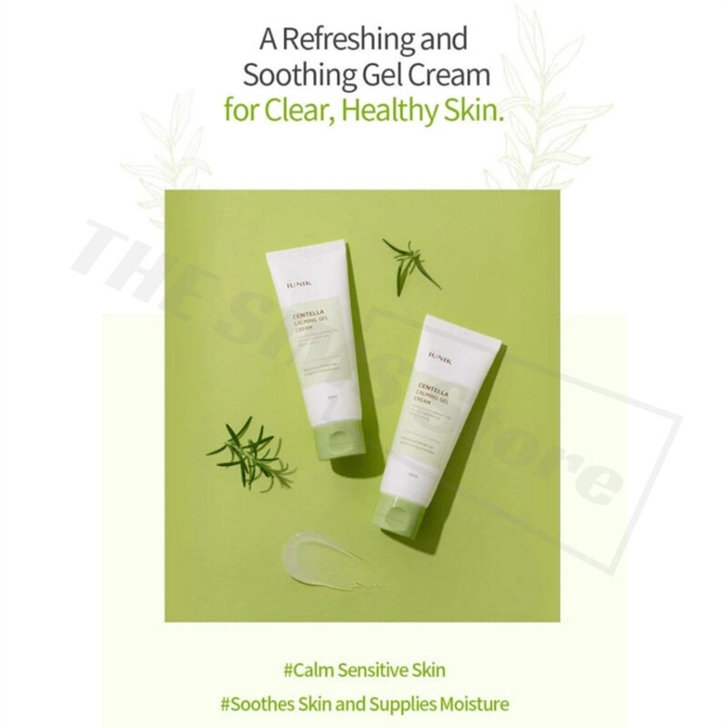 IUNIK Centella Calming Gel Cream 60ml Soothing Hydrating Moisturizer Lightweight Gel Face Cream Reduces Redness Repairs Skin Barrier Retains Moisture Korean Skincare for Sensitive Skin - View 3 of 3