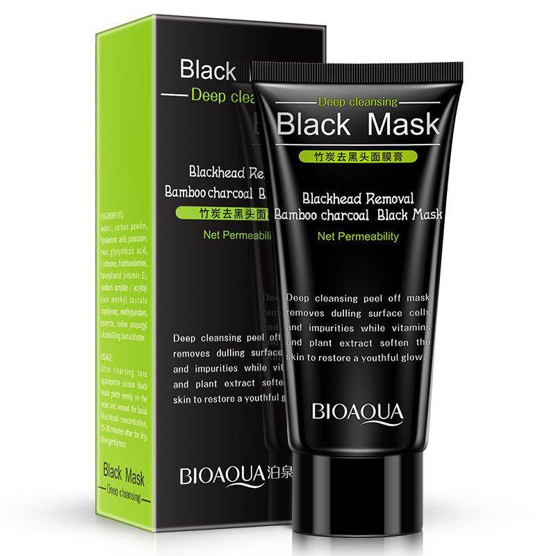 BIOAQUA Blackhead Remover Cleaner Purifying Deep Cleansing Acne Black Mud Face Mask Peel-off 60g Oil Control Pore Cleansing Smooth Skin Hydrating Facial Treatment Skincare - View 2 of 3