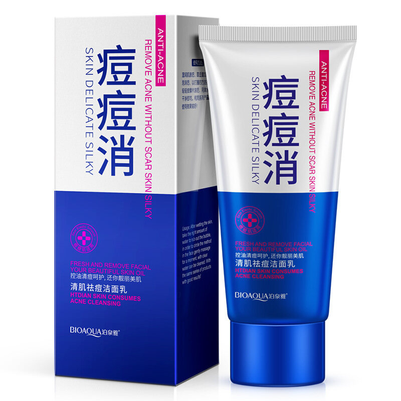 BIOAQUA Anti-Acne Cleanser for Clear Skin, Gentle Deep Cleansing Face Wash, Oil Control, Acne Removal Without Scars, Hydrating, Smooth and Silky Skin Daily Care Solution - View 3 of 3