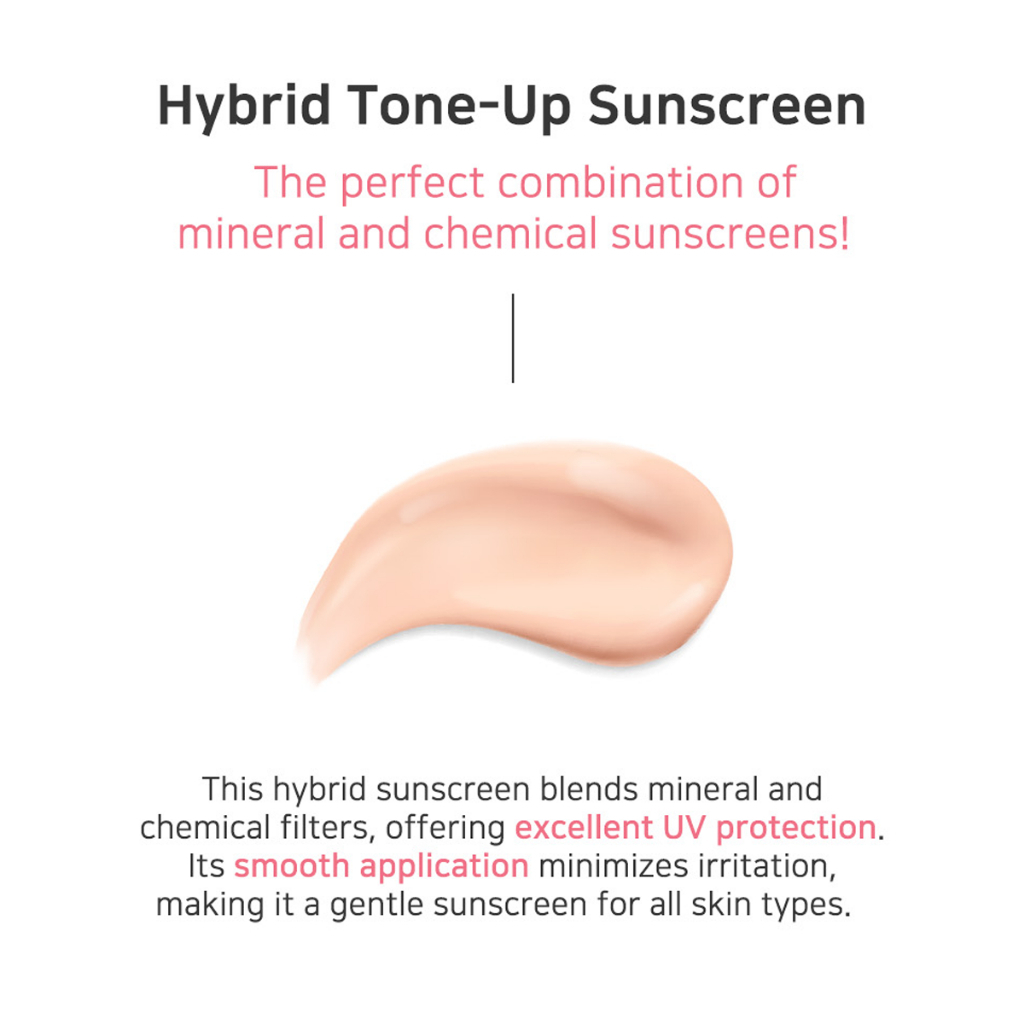 3W Clinic Rose Tone-Up Sun Cream SPF50+ PA+++ 70ml Brightening Sunscreen, Natural Glow Base, Daily UV Protection, Lightweight Moisturizing Makeup Primer Effect for Smooth Radiant Skin Finish - View 2 of 3