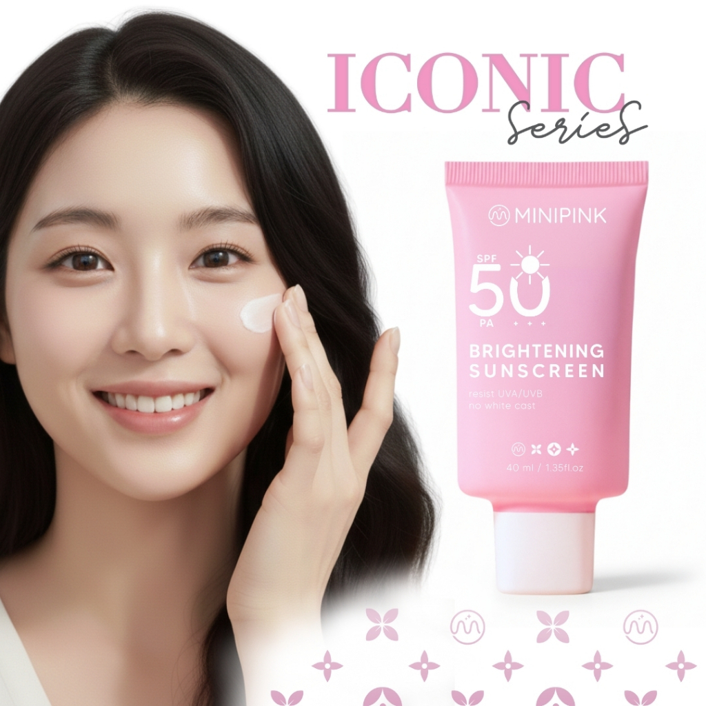 MINIPINK Brightening Sunscreen SPF 50 PA++++ protects against UVA, UVB, and blue light. Lightweight 40ml formula brightens skin, hydrates, prevents sun damage, and supports daily skincare wear daily use protection. - View 3 of 3