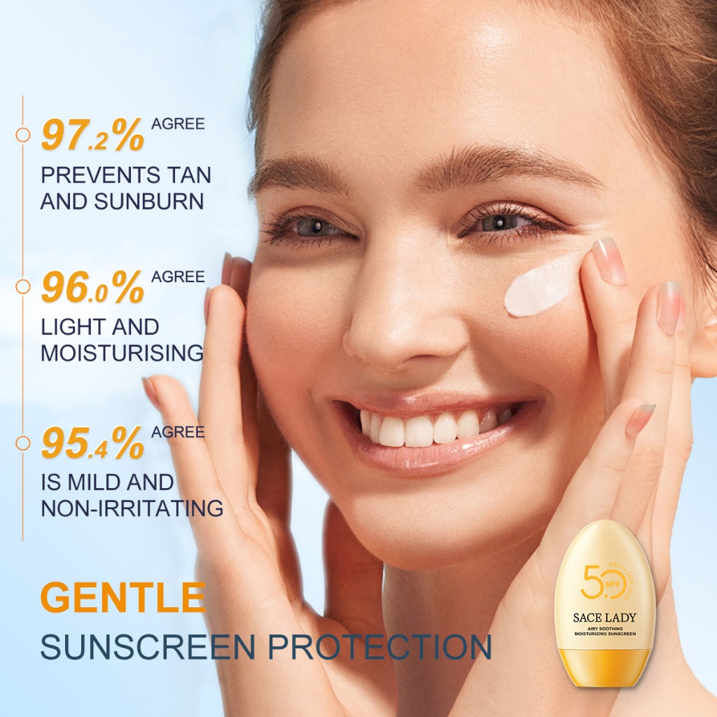 SACE LADY Sunscreen SPF 50 PA+++ Non-sticky UV Sun Protection Sunlock Moisturizing, Krim Pelindung Matahari - View 2 of 3