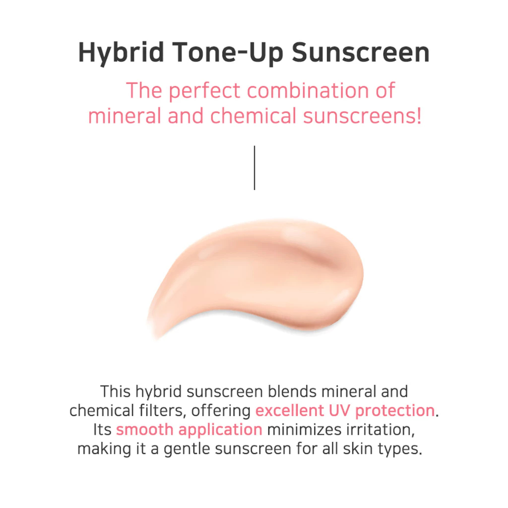 3W CLINIC Rose Tone-Up Sun Cream SPF 50+ PA+++ Brightening UV Protection Rose Extract Whitening Tone Up Moisturizing Sunscreen Lightweight Non-Greasy Makeup Base Radiant Glow 70ml - View 3 of 3