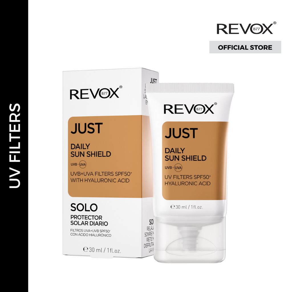 REVOX B77 Just Daily Sun Shield SPF50+ PA+++ Lightweight Hydrating Face Sunscreen UV Protection Moisturizing Non-Greasy Fast Absorbing Daily Sunblock Makeup Base Smooth Finish 30ml - View 2 of 3