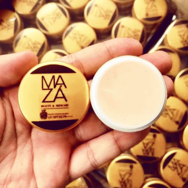 Maza Power Block UV Sunscreen SPF50 PA+++ High Protection Sunblock Lightweight Non-Greasy Face Cream UVA UVB Defense Moisturizing Brightening Smooth Skin Finish Daily Use Sun Protection - View 2 of 3
