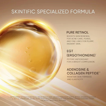 Retinol Skin Renewal Serum Anti Aging Wrinkle Smoothing Acne Care Firming Brightening Skin Texture Refining Hydrating Lightweight Face Serum Repair Glow Enhancing Daily Night Skincare 20ml - View 3 of 3