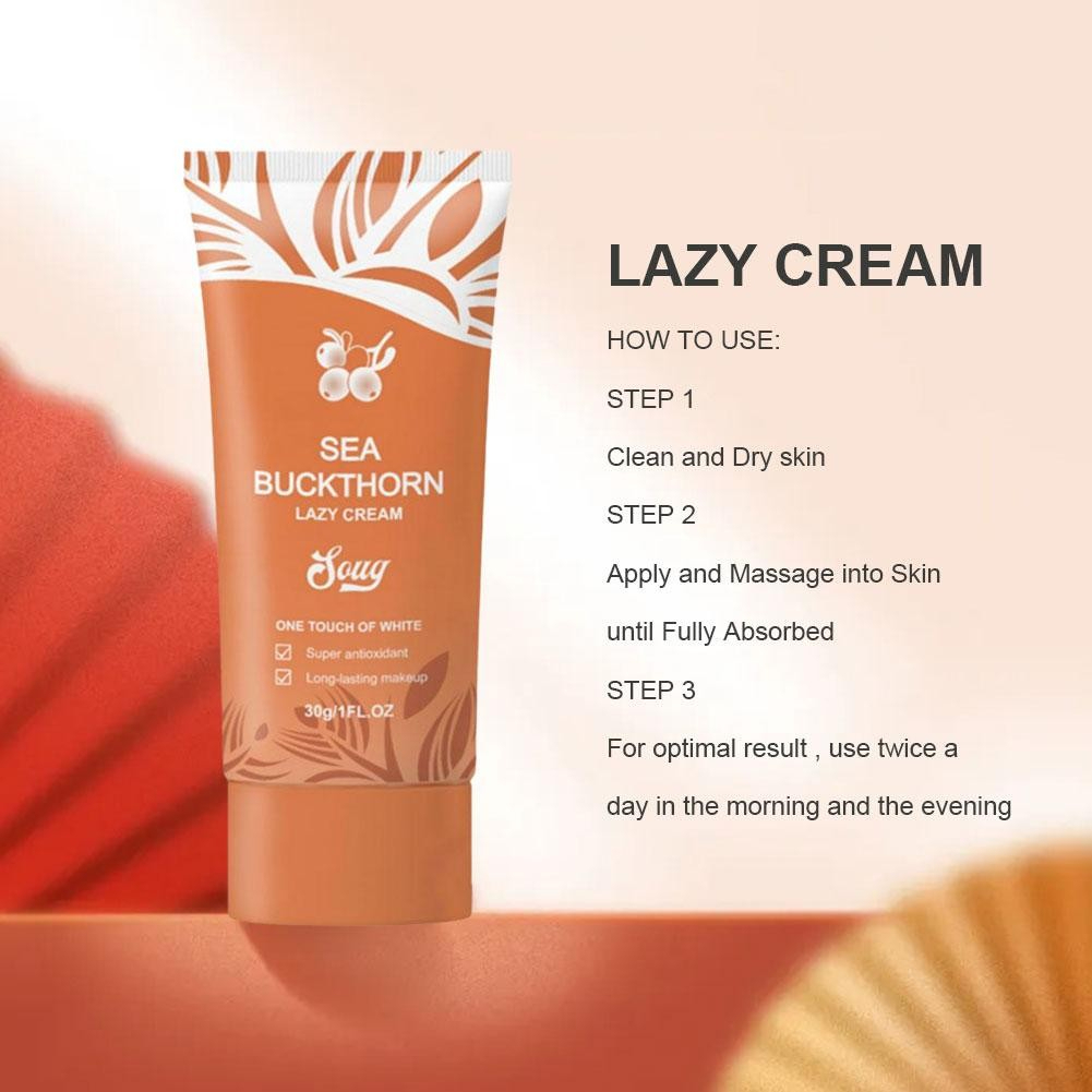 LACHAPELLE Soug Whitening Lazy Cream Tone Up Brightening Moisturizing Face Cream Skin Tone Even Radiance Enhancing Lightweight Non-Greasy Daily Use Makeup Base Glow Smooth Skin Finish - View 2 of 3