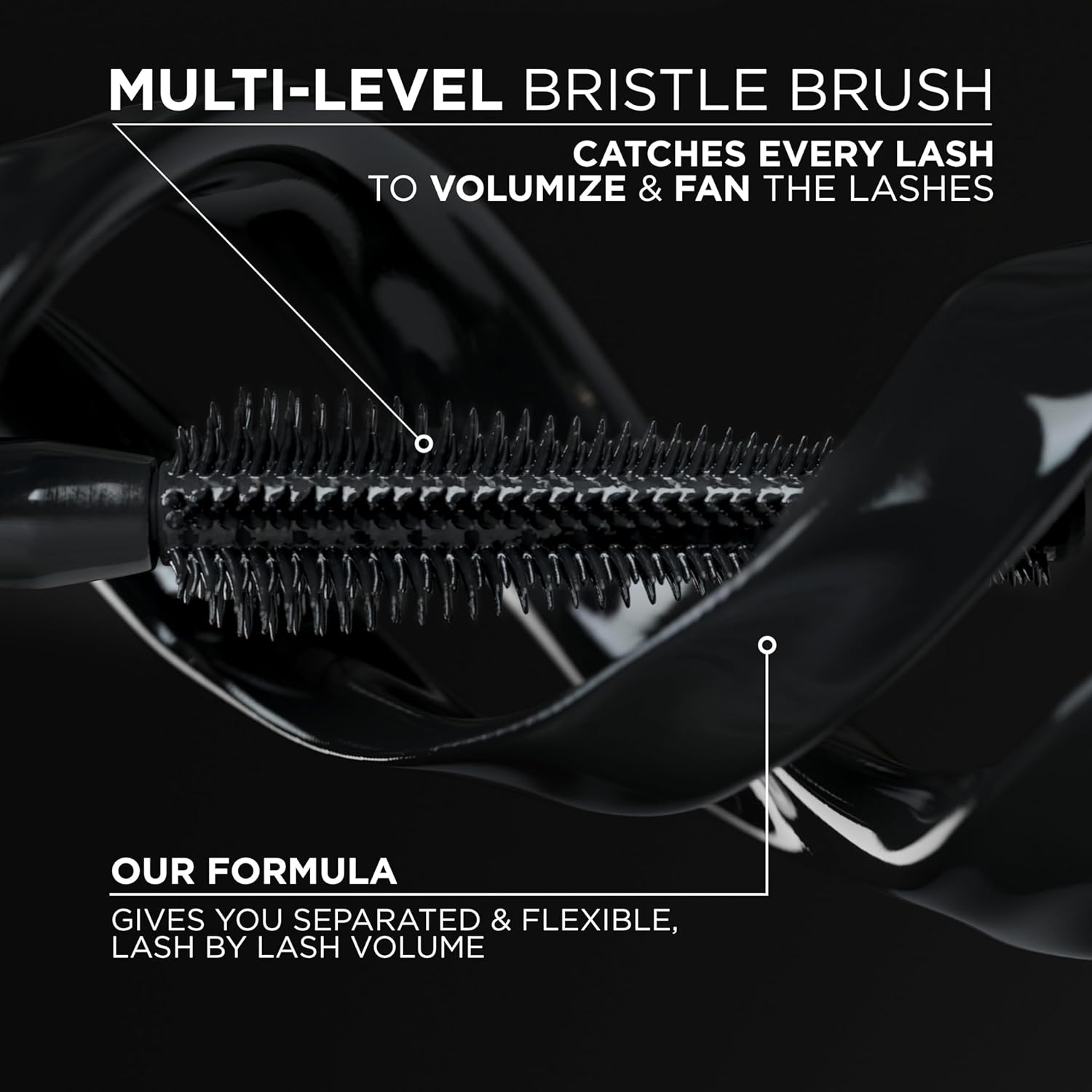 L’Oreal Paris Voluminous Panorama Waterproof Mascara Volumizing, Clump Free, Smudge free, Long-lasting, Black, 9.9ml - View 2 of 6
