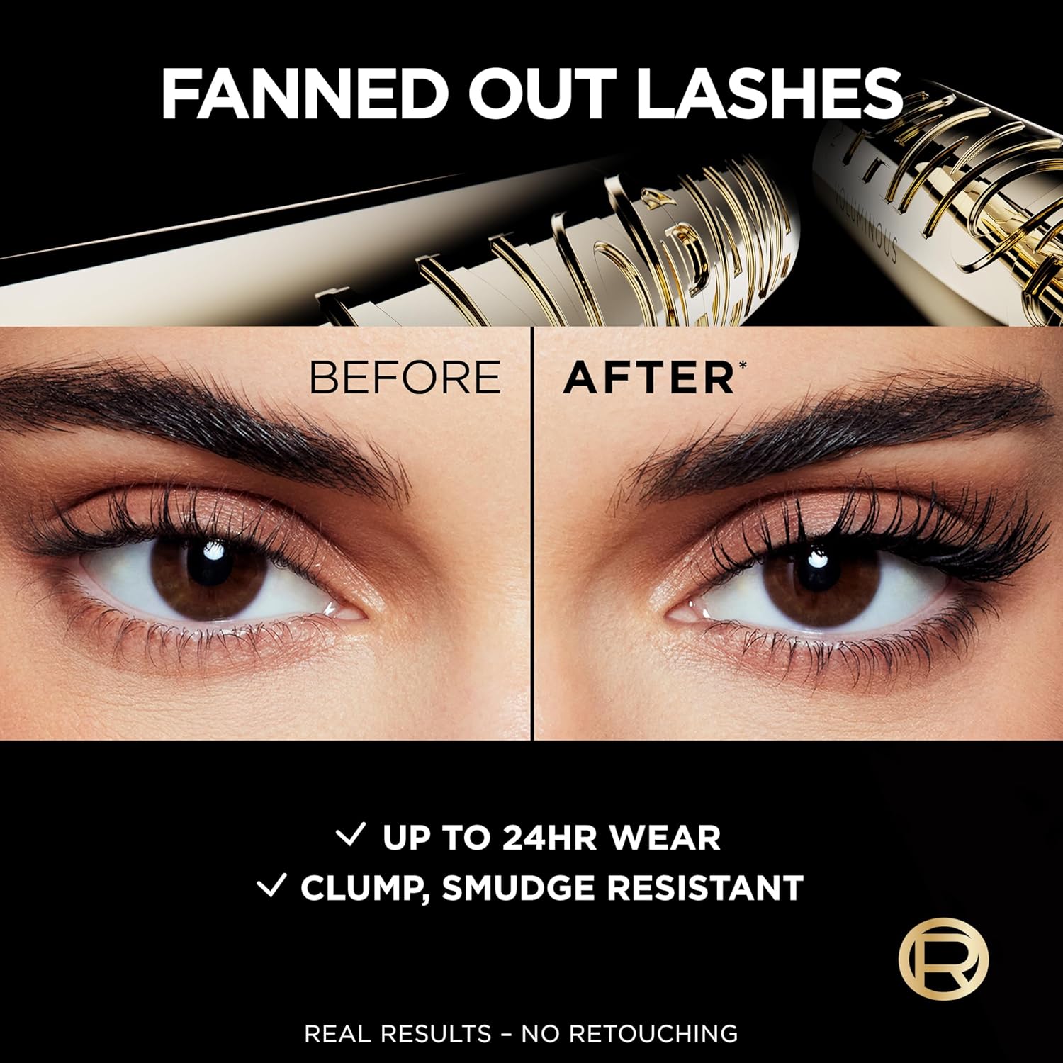 L’Oreal Paris Voluminous Panorama Waterproof Mascara Volumizing, Clump Free, Smudge free, Long-lasting, Black, 9.9ml - View 4 of 6