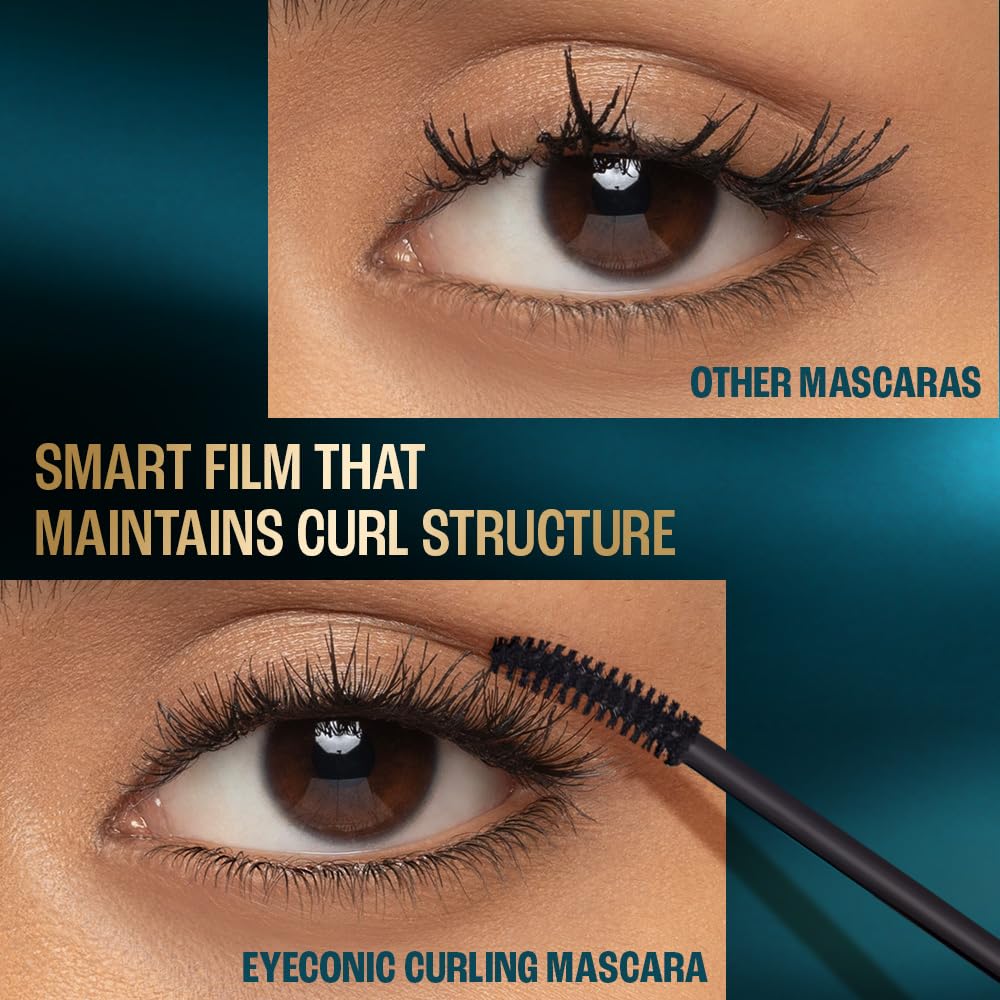 Lakme 9 to 5 Eyeconic Curling Mascara, Lightweight, Water-Resistant Mascara with Smart Curl Brush, Deep Black, 9 ml - View 8 of 10
