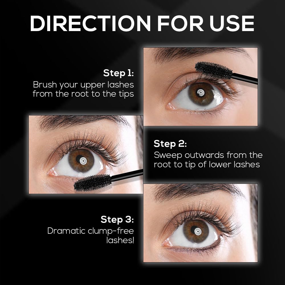 RENEE Volumax Mascara Black 10ml | Quick Dry, Waterproof, Long Lasting Weightless Formula | Volumizes, Lengthens & Conditions the Lashes With Intense Color | 360 - Degree Wand for Clump Free Application - View 3 of 6