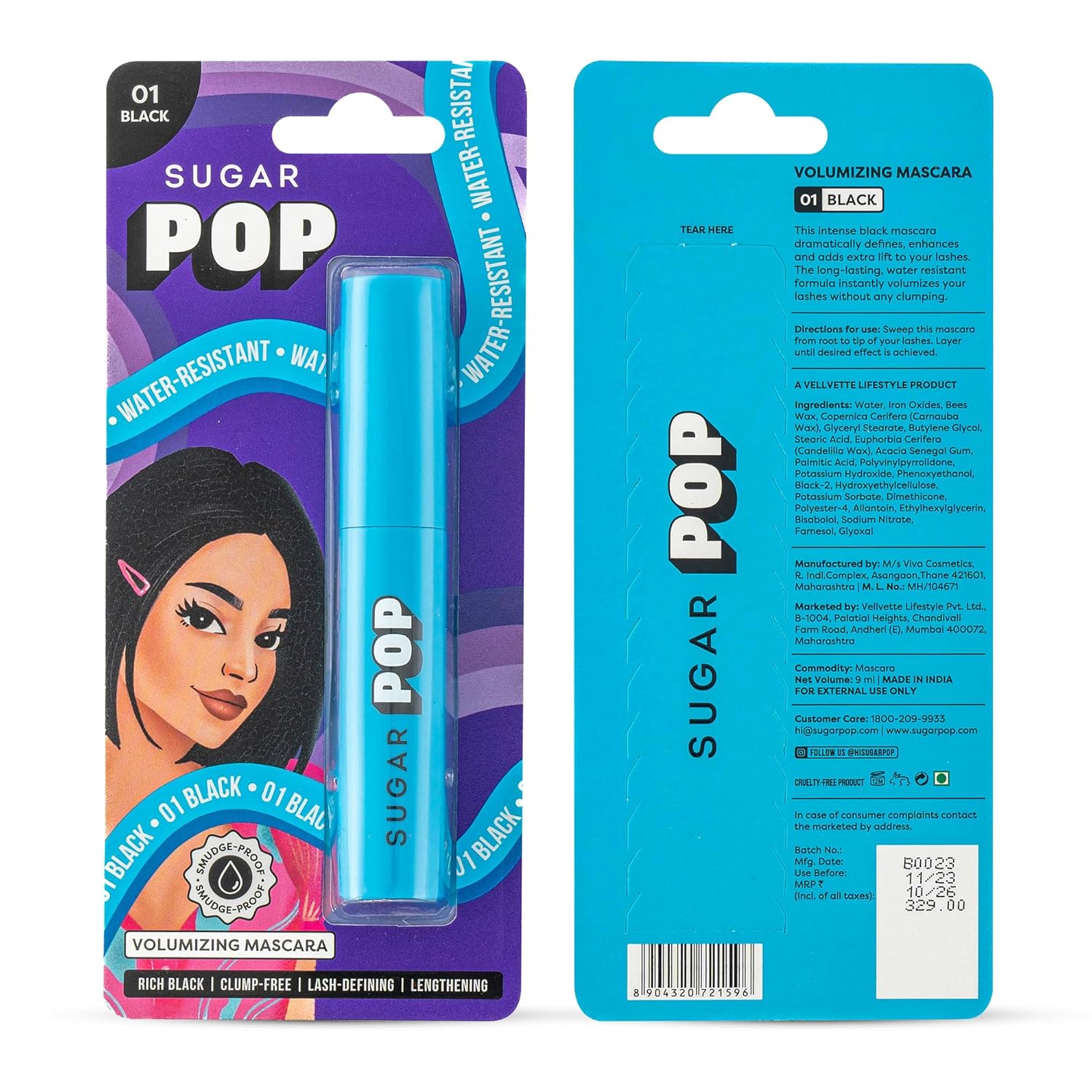 SUGAR POP Volumizing Mascara | Lash Defining | Smudge-proof | Water-resistant | 9ml - 01 Black - View 5 of 7