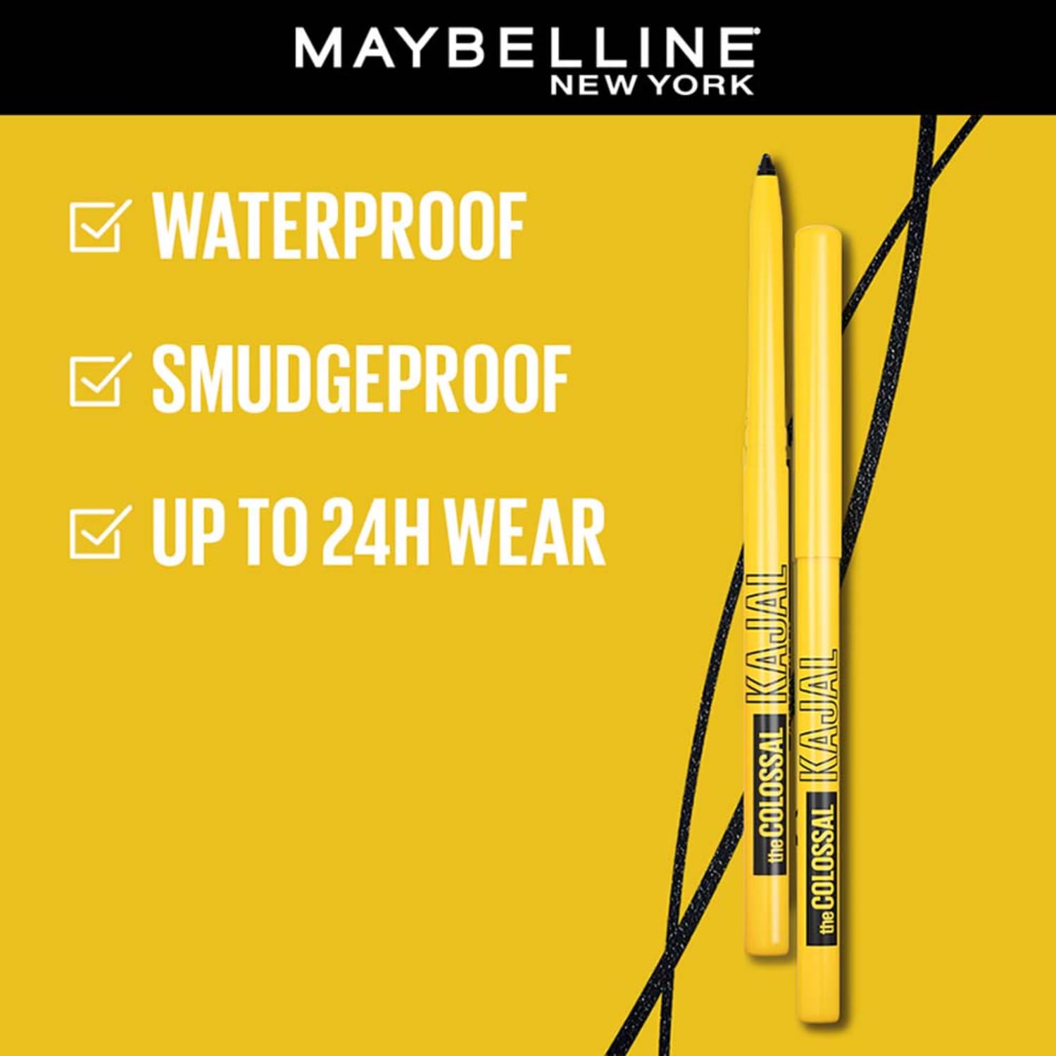 Maybelline New York Kajal, Black, Matte Finish - View 2 of 5