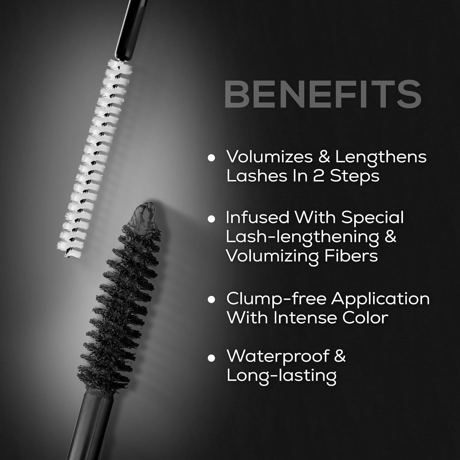 RENEE Full Volume 2-in-1 Mascara With Primer, Long Lasting Weightless Waterproof Formula | Volumizes, Lengthens & Conditions the Lashes with Intense Color & Clump Free Application, Enriched With Vitamin E - View 3 of 4