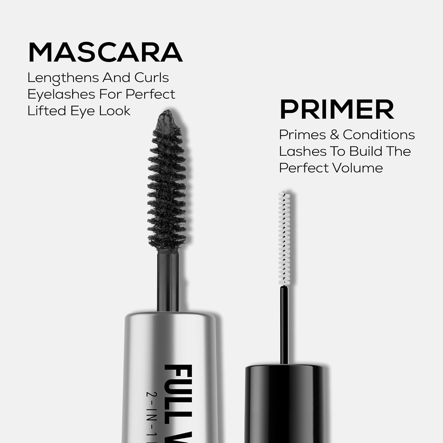 RENEE Full Volume 2-in-1 Mascara With Primer, Long Lasting Weightless Waterproof Formula | Volumizes, Lengthens & Conditions the Lashes with Intense Color & Clump Free Application, Enriched With Vitamin E - View 4 of 4