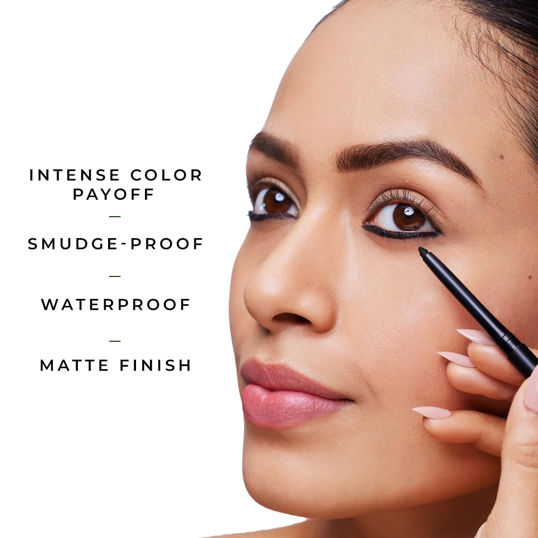 LoveChild Masaba Kajal Pencil Coal Black Matte - Smudge-proof & Waterproof, Long-lasting Deeply Pigmented Intense Black Kajal for Women, Makeup Essential (0.35g) - View 4 of 6