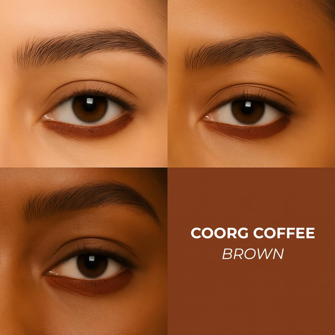 Love Child Masaba Colored Kajal, Coorg Coffee (Dark Brown)- Intense Color, Smooth Glide, Waterproof, Smudge-Proof Eye Pencil with Almond Oil, 0.3 g - View 6 of 6