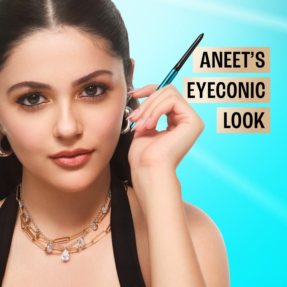 Lakme 9-5 Eyeconic Kajal, Deep Black, Smudgeproof and Waterproof that lasts upto 24H, for 2x dark pigment, 0.35g - View 6 of 6